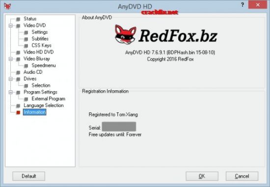 free anydvd registration key